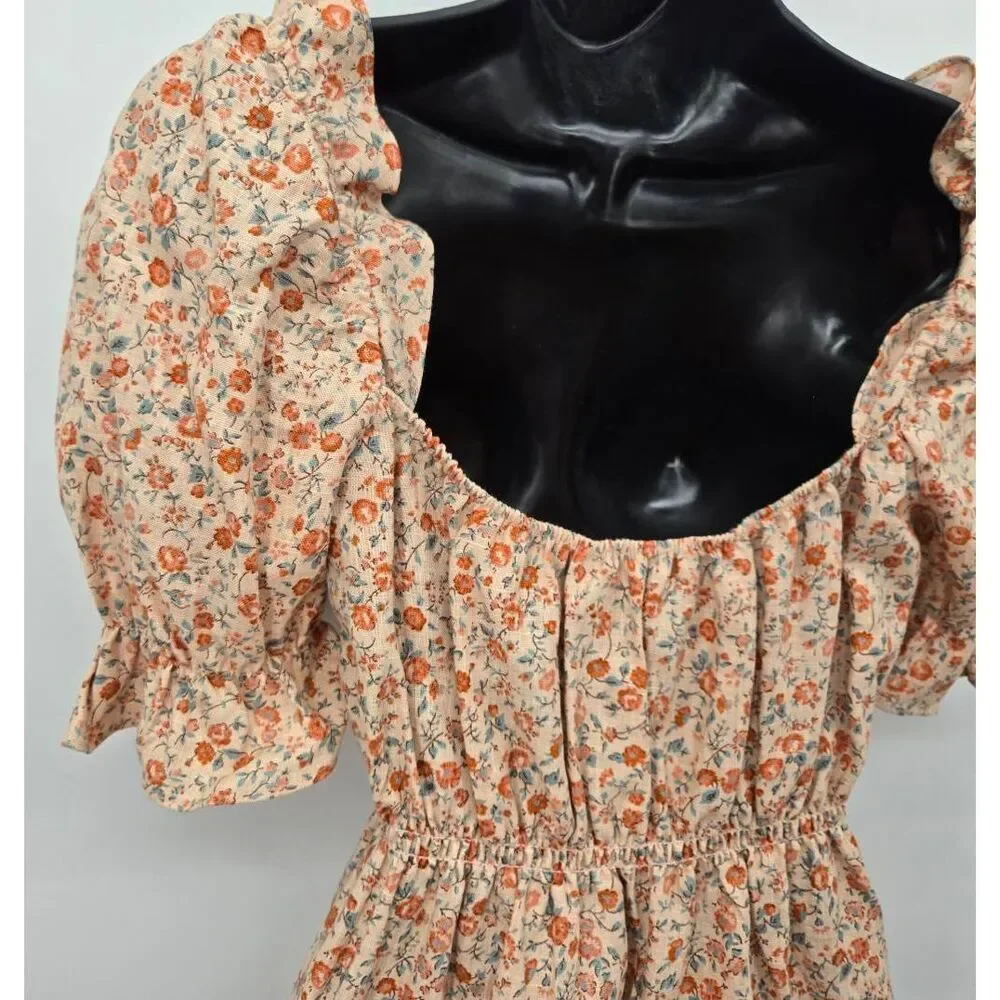 Reformation Channa Dress Size Medium Floral Babydoll Wedding Guest